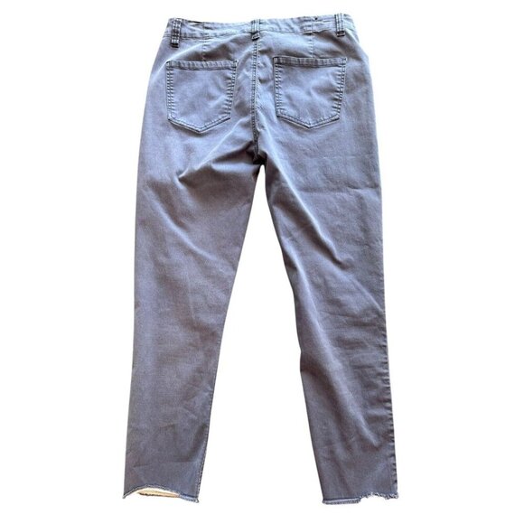 Tinsel Women's Ankle Pants Size 29 Raw Hem Stretch 26" Inseam Blue - Picture 4 of 6